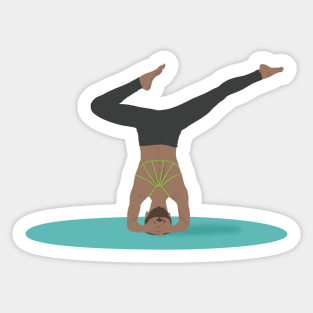 Lady doing yoga Sticker